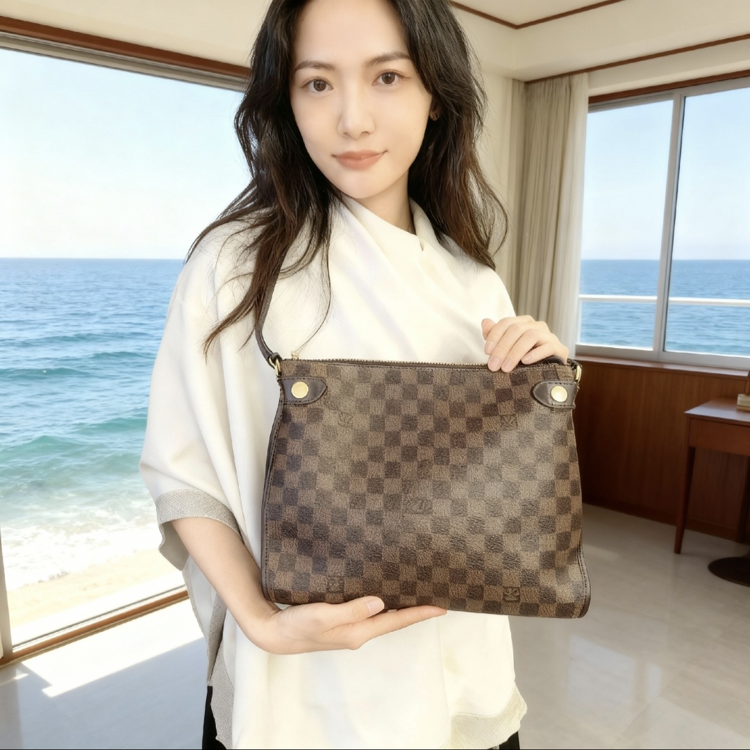 ルイ・ヴィトン　ダミエ　ドゥオモ　ショルダー　トートバッグ