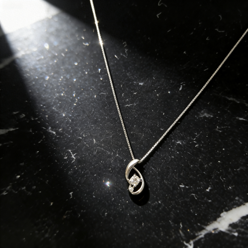 ダイヤモンド 0.11ct 1粒 ネックレス