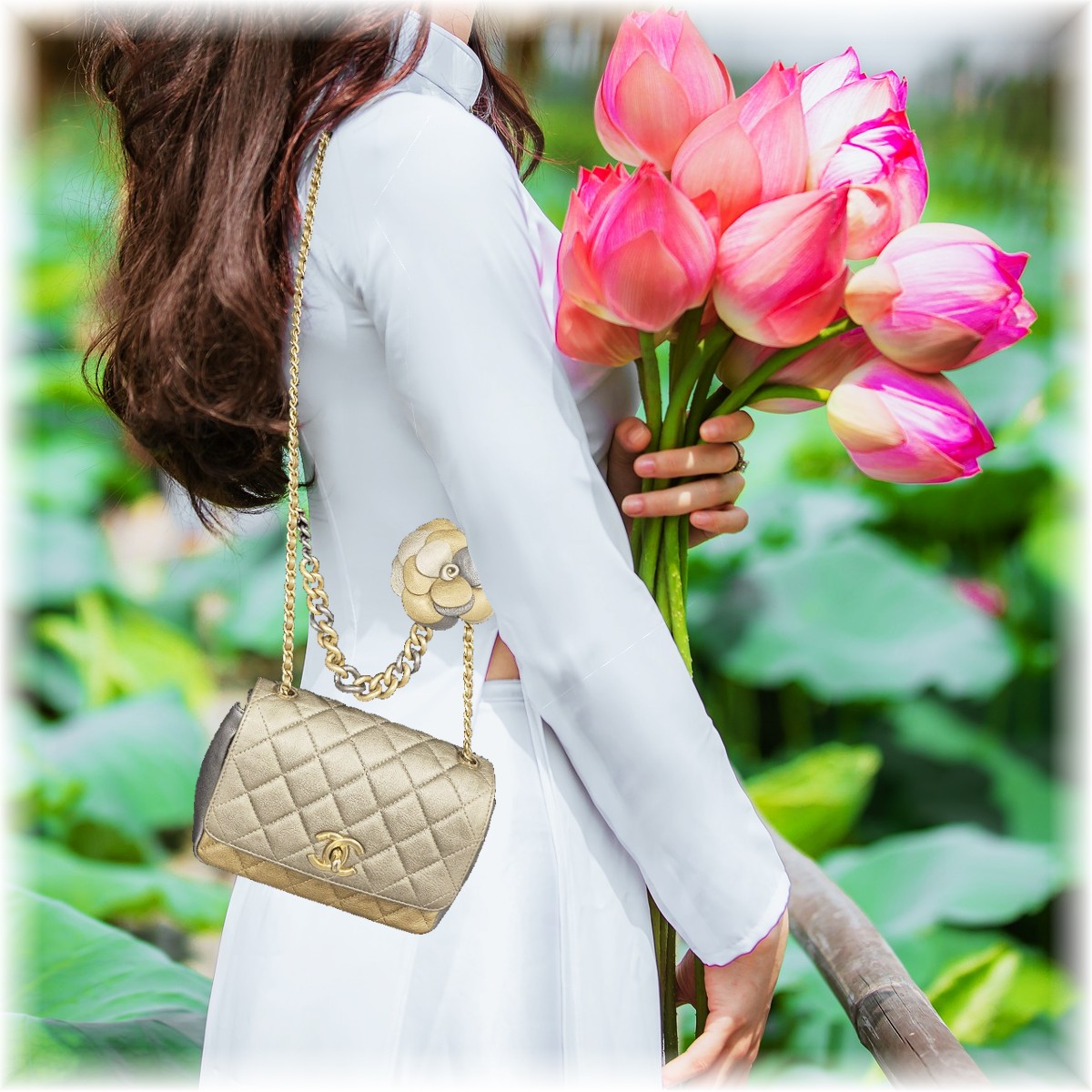 シャネル ラムスキン ミニマトラッセ チェーン ショルダーバッグ